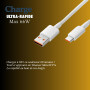 ECOMQUALITY Câble USB-C [1M] - Charge Rapide & Transfert de Données - 6A 66W - Compatible Samsung Galaxy S21 Ultra, Note 20, Z F