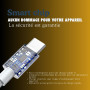 ECOMQUALITY Câble USB-C [1M] - Charge Rapide & Transfert de Données - 6A 66W - Compatible Samsung Galaxy S21 Ultra, Note 20, Z F