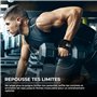 Sangles de Tirage Musculation avec Crochet inversé en métal avec revêtement en Caoutchou antidérapant et Poignet en néoprène Rem