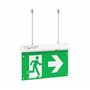 V-TAC Lampe de Secours LED 4 en 1 pour Plafond et Mur - Visible à 30 Mètres - Bouton d'Autotest - Éclairage de Sortie de Secours