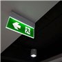 V-TAC Lampe de Secours LED 4 en 1 pour Plafond et Mur - Visible à 30 Mètres - Bouton d'Autotest - Éclairage de Sortie de Secours