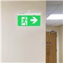 V-TAC Lampe de Secours LED 4 en 1 pour Plafond et Mur - Visible à 30 Mètres - Bouton d'Autotest - Éclairage de Sortie de Secours