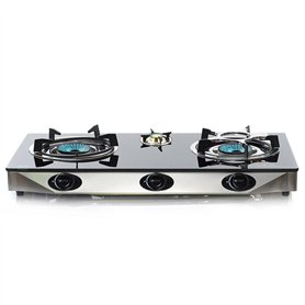 NJ NGB-S3 Réchaud a Gaz Intérieur - 3 Feux Plaque de Cuisson Portable