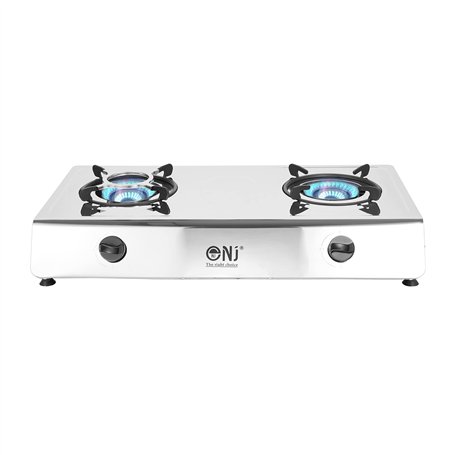 NJ-200 Réchaud à Gaz - 2 Feux Plaque de Cuisson Portable GPL 8.8kW