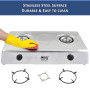 NJ-200 Réchaud à Gaz - 2 Feux Plaque de Cuisson Portable GPL 8.8kW