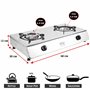 NJ-200SD Réchaud a Gaz Intérieur - 2 Feux Plaque de Cuisson Portable GPL 8.8kW