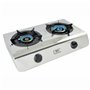 NJ Réchaud à Gaz Portable Double Cuisinière en Acier Inoxydable 60cm Surface de Cuisson Intérieure NJ-60SD