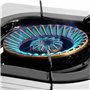 NJ Réchaud à Gaz Portable Double Cuisinière en Acier Inoxydable 60cm Surface de Cuisson Intérieure NJ-60SD