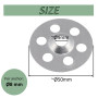 AERZETIX - C65194 - Lot de 50 Rondelles de fixation isolant Ø8 x 50 mm pour panneaux à carreler - en métal - douche baignoire ma
