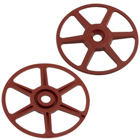 AERZETIX - C65198 - Lot de 50 Disques/rondelles/rosaces Ø8x70 mm pour fixation des panneaux isolant non rigides - en plastique -