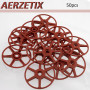 AERZETIX - C65198 - Lot de 50 Disques/rondelles/rosaces Ø8x70 mm pour fixation des panneaux isolant non rigides - en plastique -