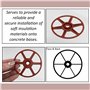 AERZETIX - C65198 - Lot de 50 Disques/rondelles/rosaces Ø8x70 mm pour fixation des panneaux isolant non rigides - en plastique -