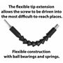 AERZETIX - C64905 - Rallonge prolongateur flexible/souple 198 mm 1/4'' pour embout à 6 pans - pour visseuse dévisseuse