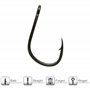 PRO Filstar Lot de 10 hameçons de pêche à la carpe Wide Gape Straight N4 - Accessoires de pêche à la carpe - Accessoires de pêch