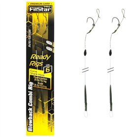 PRO FILSTAR Blowback Combi Rig Hameçon N6 pour pêche à la carpe en fluorocarbone 11 kg