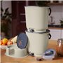Lot de 2 composteurs Bokashi Essential 15,3L+1kg de Brain+1 Base-Crème