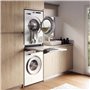 ASKO HDB1153W Kit de superposition lave-linge/sèche-linge avec tablette coulissante et panier à linge, Blanc