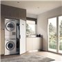 ASKO HDB1153W Kit de superposition lave-linge/sèche-linge avec tablette coulissante et panier à linge, Blanc