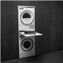 ASKO HDB1153W Kit de superposition lave-linge/sèche-linge avec tablette coulissante et panier à linge, Blanc