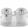 WMF Barista Sucrier de 130 ml et pot à crème/lait en porcelaine de 170 ml avec couvercles, soucoupe, pot à lait, passe au lave-v