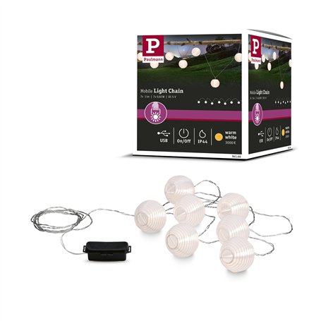 Paulmann 94166 luminaire rechar. LED Outdoor guirl. Mobile 7 pce Lampion incl.7x0