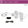 02W IP44 lumin. Mobile Blanc lampe à batt. pla