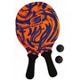Sunflex® Jerseyprene Funky Scribble Set de balles de plage avec deux raquettes et deux balles | Doux et léger | Extrêmement robu