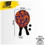 Sunflex® Jerseyprene Funky Scribble Set de balles de plage avec deux raquettes et deux balles | Doux et léger | Extrêmement robu