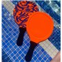 Sunflex® Jerseyprene Funky Scribble Set de balles de plage avec deux raquettes et deux balles | Doux et léger | Extrêmement robu