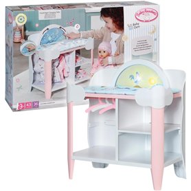 Baby Annabell Table à Langer Jour & Nuit 709672 - pour poupées Baby Annabell de 36 cm et 43 cm - Effets Lumineux