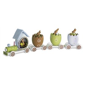 My Home Train de Pâques - Décoration de Pâques - Train de lapin - Cadeau de Pâques - Œufs de Pâques et lapins - Chemin de glace