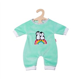 Heless 1181 – Grenouillère pour poupée au Design Pingouin à Pois en Velours Doux avec Broderie de Haute qualité