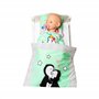 Heless 1181 – Grenouillère pour poupée au Design Pingouin à Pois en Velours Doux avec Broderie de Haute qualité, Taille 28-35 cm