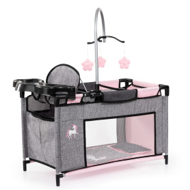 Bayer Design 62633AB Lit de poupée avec Chaise Haute intégrée