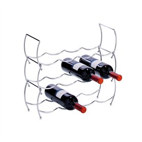 Zeller 27356 Lot de 3 Casiers à Bouteille Métal Argent 42 x 14 x 14 cm