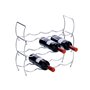 Zeller 27356 Lot de 3 Casiers à Bouteille Métal Argent 42 x 14 x 14 cm