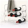 Zeller 27356 Lot de 3 Casiers à Bouteille Métal Argent 42 x 14 x 14 cm