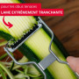 Westmarkcoupe Légumes Julienne - Découper des Bandes Minces de Légumes pour les Soupes et le Wok Facilement, lame Tranchante pou