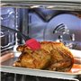 Westmark 15452270 Pinceau de marinade à manche extra long en silicone avec coude et tête amovible Noir/rouge