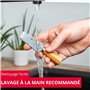 Westmark ensemble de Couteaux à Fromage - Set de 5 Pièces avec Porte-Couteaux en Bambou pour un Service Élégant de Différents Ty