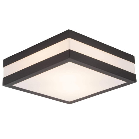 BRILLIANT lamp Matteo applique murale et plafonnier d'extérieur 29x29cm anthracite / blanc | 2x lampes normales A60