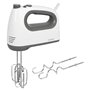 Bomann HM 6054 CB Batteur à main avec 5 vitesses, niveau turbo et bouton d'éjection en acier inoxydable Blanc/gris