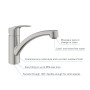 Mitigeur dévier bec bas Eurosmart Supersteel