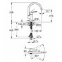 GROHE Start 30495001 Robinet d'évier à une seule main (économie d'eau, montage monotrou, système de fixation rapide), chromé