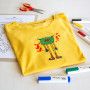 FABER-CASTELL 205066 - Set de marqueurs pour textiles pour tissus clairs, crayons pour tissus en 5 couleurs standard et crayon p