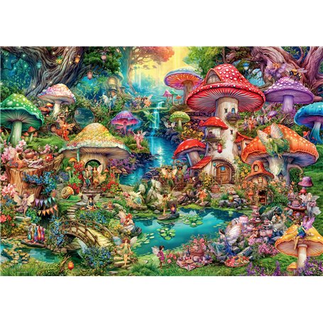 Ravensburger - Puzzle Adulte - Puzzle 1000 pièces - Le Village de Champignons/Aimee Stewart - Adultes et Enfants à partir de 14