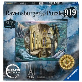 Ravensburger - Escape The Circle - Puzzle avec énigmes pour Adulte et Enfant à partir de 14 Ans - 919 pièces - Paris - Décryptez