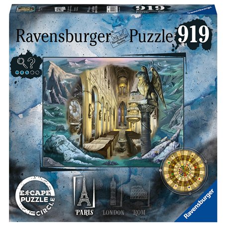 Ravensburger - Escape The Circle - Puzzle avec énigmes pour Adulte et Enfant à partir de 14 Ans - 919 pièces - Paris - Décryptez