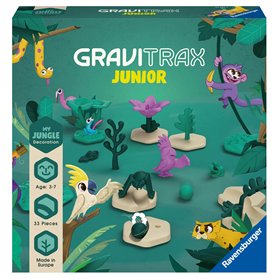Ravensburger-Gravitrax Junior-Set d'extension Ice/Jungle-33 pièces-Circuit de Billes-Jeu de Construction créatif-Parcours de Bil