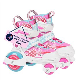 HUDORA Patins à roulettes My First Quad en différentes tailles & couleurs - Rollers à taille réglable de qualité pour enfants ju